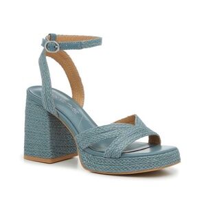 Crown Vintage Blue Platform Shoes ~ Size 8M